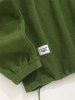 Men's BROOKLYN Letter Embroidered Fuzzy Polar Fleece Quarter Zip Stand Collar Pullover Sweatshirt -  