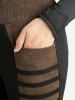 Gothic Rivet Pockets Stripe Patchwork Pants -  