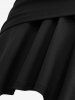Jupe Sirène Superposée Plissée de Grande Taille - Noir 2X | US 18-20