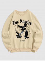 Men's Los Angeles Eagles Printed Fleece-lined Crew Neck Pullover Sweatshirt -  