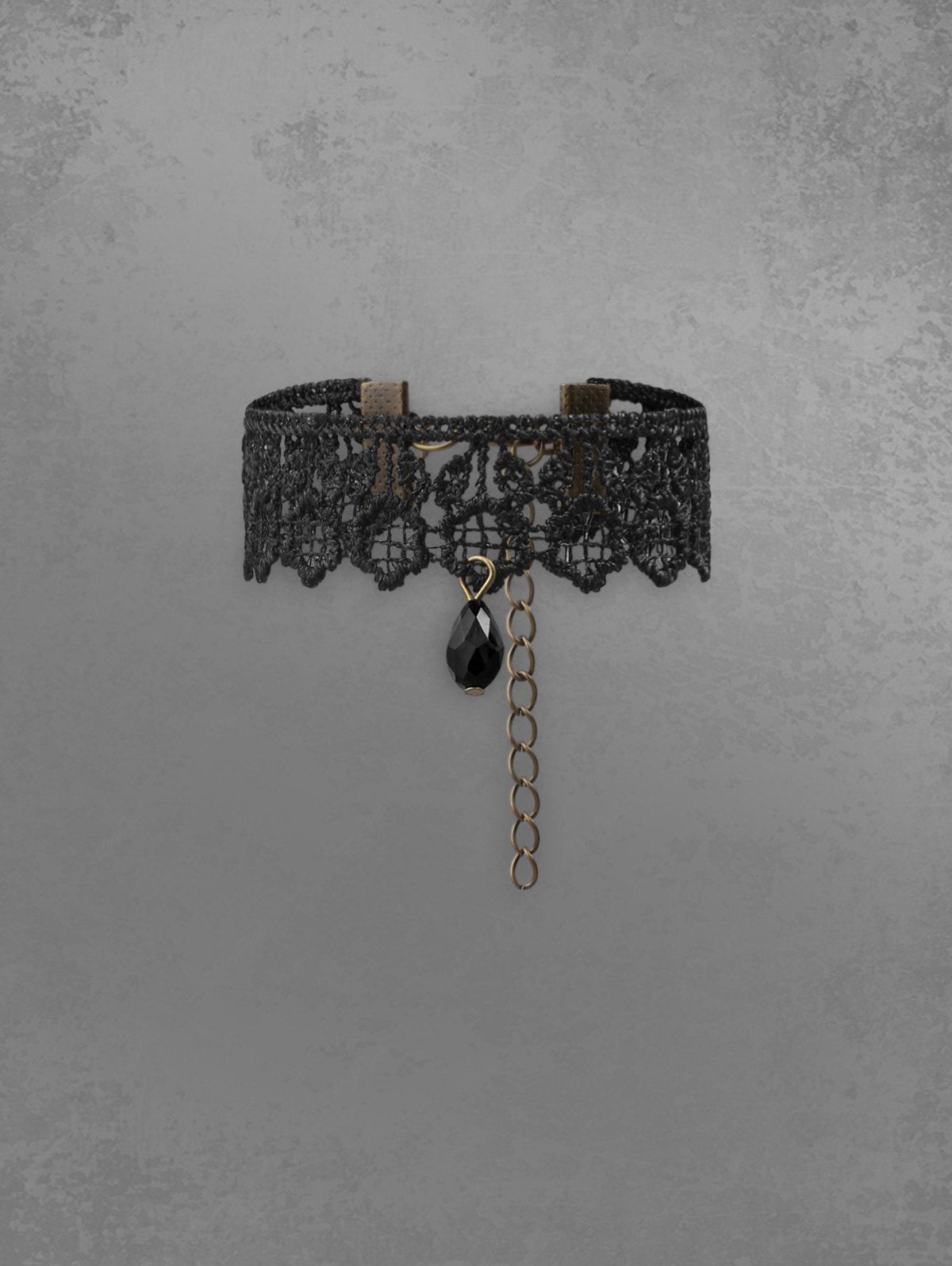 Trendy Gothic Adjustable Lace Drop Bracelet  