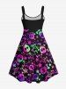 Plus Size Skull Star 3D Printed Halloween Dress Best Friend Outfit -  