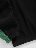 Men's Fleece Insert BROOKLYN NEW YORK Letter Embroidered Striped Ribbed V Neck Pullover Sweatshirt -  