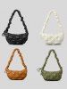 Sac de Transport à la Mode Argyle Couleur Unie avec Cordon de Serrage pour Femmes - Orange Tigre 