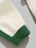 Men's Colorblock Drawstring Fuzzy Polar Fleece Beam Feet Casual Pants -  