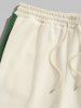 Men's Colorblock Drawstring Fuzzy Polar Fleece Beam Feet Casual Pants -  