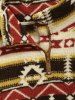 Men's Ethnic Aztec Printed Quarter Zip Fuzzy Fleece Sweatshirt -  