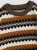 Men's Ethnic Aztec Printed Knitted Pullover Sweater -  