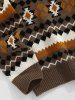 Men's Ethnic Aztec Printed Knitted Pullover Sweater -  