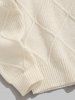 Men's Terry Cloth Bear Embroidered Patch Design Round Neck Pullover Sweater -  