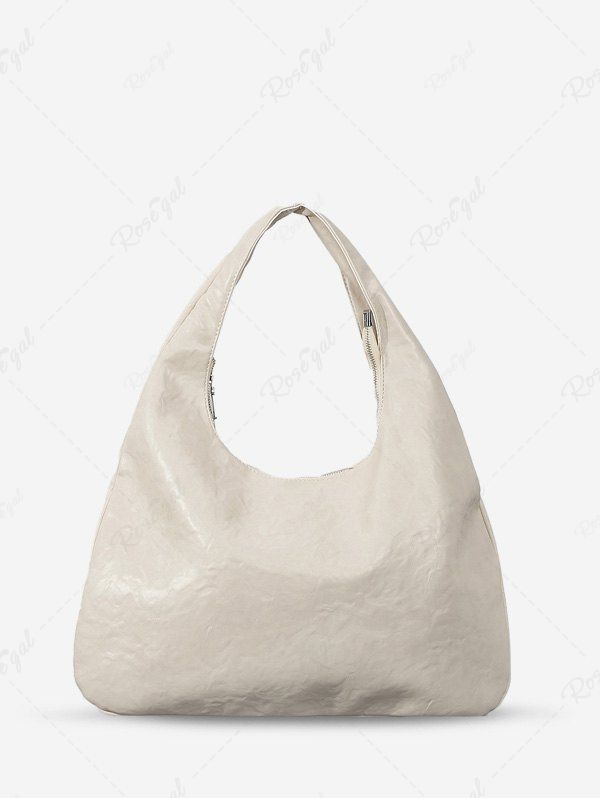 Hot Women's Casual Solid Color Embossed Dumpling Tote Bag  