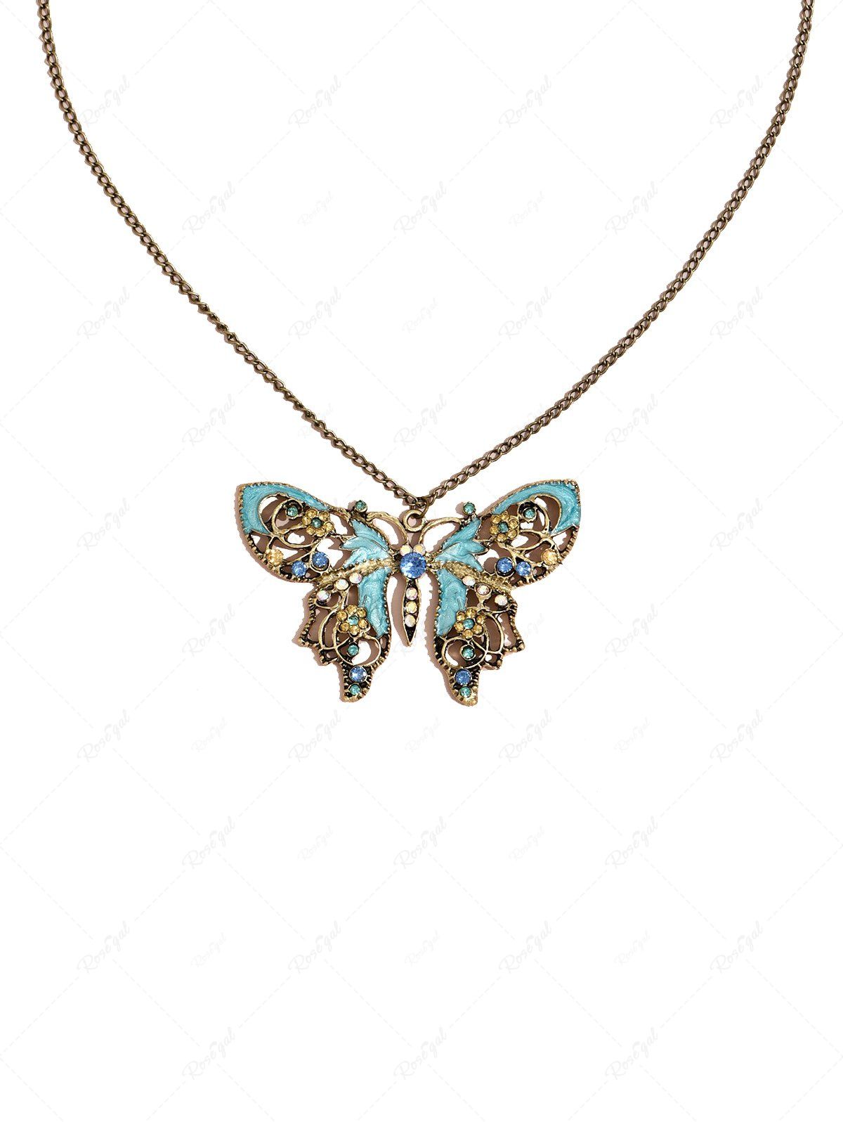 Outfits Vintage Butterfly Shaped Pendant Necklace  