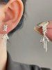 Fashion Bowknot Lace Up Stud Earrings -  