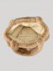 Sac Fourre-tout Fourré en Couleur Unie avec Grande Capacité pour Femme - Marron Camel 