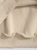 Men's Bear Embroidered Fuzzy Fleece-lined Crew Neck Pullover Sweatshirt -  