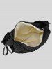Women's Daily Solid Color Quilted Padded Puffer Design Ruched Strap Shoulder Bag -  