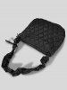 Women's Daily Solid Color Quilted Padded Puffer Design Ruched Strap Shoulder Bag -  