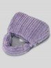 Sac Fourre-tout D'Hiver Fourré en Couleur Unie en Fausse Fourrure pour Femme - Lilas 