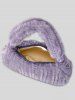 Sac Fourre-tout D'Hiver Fourré en Couleur Unie en Fausse Fourrure pour Femme - Lilas 