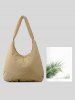 Sac à Bandoulière Simple Décontracté en Couleur Unie de Grande Capacité pour Femme - Bronze 