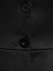 Gothic Lapel Collar Buttons High Low Ruffles Pleated Solid Coat -  