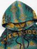 Men's Ethnic Aztec Printed Quarter Zip Woolen Blend Pullover Hoodie -  