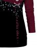 Halloween Skull Star Letter Colorblock Print Skew Collar T-shirt And Spaghetti Strap Camisole Set -  