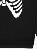 Sweatshirt Gothique D'Halloween Citrouille Squelette Imprimées pour Homme - Noir 4XL