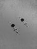 Cross Rose  Drop Earrings -  