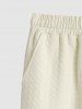 Men's Casual Athleisure Style Houndstooth Jacquard Textured Drawstring Pockets Pull On Jogger Pants -  
