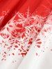 Christmas Colorblock Snowflake Print Tulip Hem Hooded Cape Cloak -  