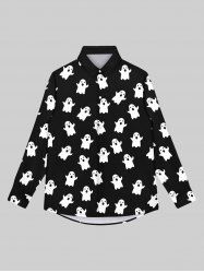 Chemise D'Halloween Gothique Fantôme Imprimé - Noir 2XL