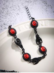 Halloween Fashion Devil Gemstone Charm Bracelet - Noir 