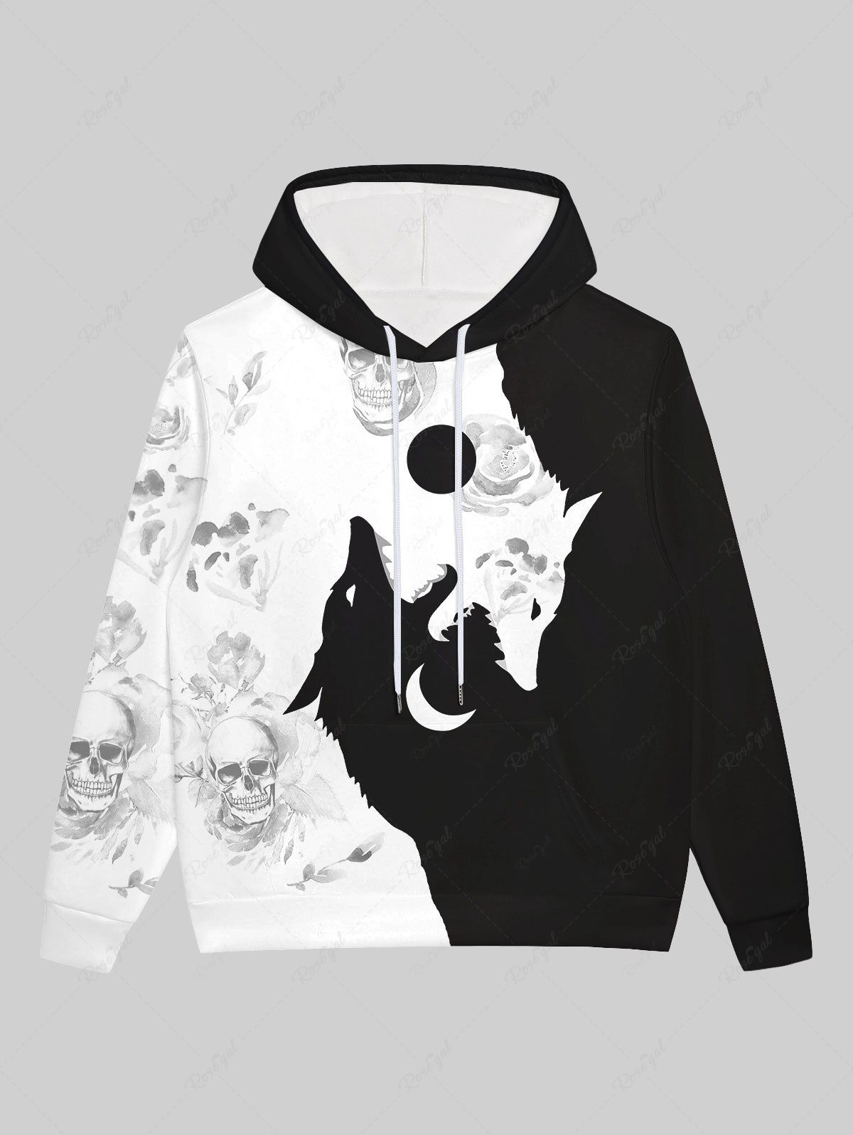 Sweat à Capuche Halloween Pour Homme - Impression 3D Éclaboussures De Sang - Taille M à XXXXL - Polyester - 5