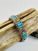 Vintage Bohemian Turquoise Braided Bracelet -  
