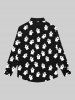 Chemise D'Halloween Gothique Fantôme Imprimé - Noir 2XL