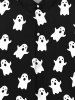 Chemise D'Halloween Gothique Fantôme Imprimé - Noir 2XL