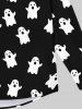 Chemise D'Halloween Gothique Fantôme Imprimé - Noir 2XL