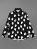 Chemise D'Halloween Gothique Fantôme Imprimé - Noir 2XL