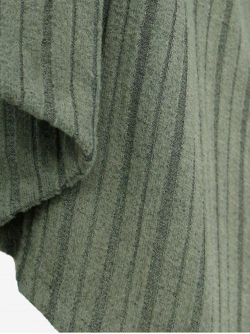 Plus Size Ribbed Asymmetrical Cardigan