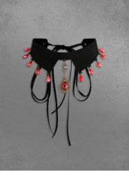 Fashion Faux Tassel Gemstone Choker Necklace -  