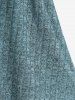 Plus Size Tied Marled Ribbed T-shirt -  