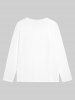 T-shirt Décontracté Toile D'Araignée Gothique Lettre Imprimée pour Homme - Blanc XL