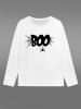 T-shirt Décontracté Toile D'Araignée Gothique Lettre Imprimée pour Homme - Blanc 6XL
