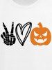 Gothic Pumpkin Heart Skeleton Claw Print T-shirt For Men -  