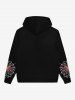 Gothic Spider and Spider-Web Print Halloween Zipper Drawstring Hoodie For Men -  