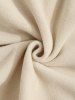 Men's Plain Color Front Pocket Button Design Fuzzy Polar Fleece Pullover Hoodie -  