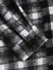 Men's Plaid Pattern Front Pocket Button Up Long Sleeves Flannel Shacket -  
