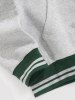 Men's Colorblock California WEST COAST LOS ANGELES Letter Embroidered Kangaroo Pocket Thermal Fleece-lined Pullover Hoodie -  