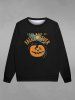 Gothic Pumpkin Letters Print Halloween T-shirt For Men -  